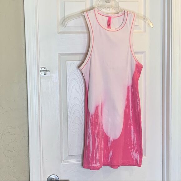 Skims Cotton Rib Tank Mini Dress in Sugar Pink Ombré Size 2X - Picture 3 of 9